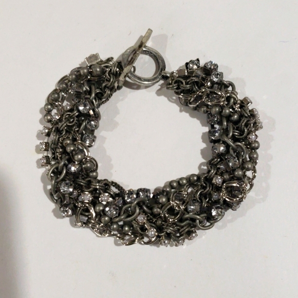 American Eagle Silver-Tone Twisted Crystal Cluster Bracelet – Women's Jewelry - Picture 5 of 11